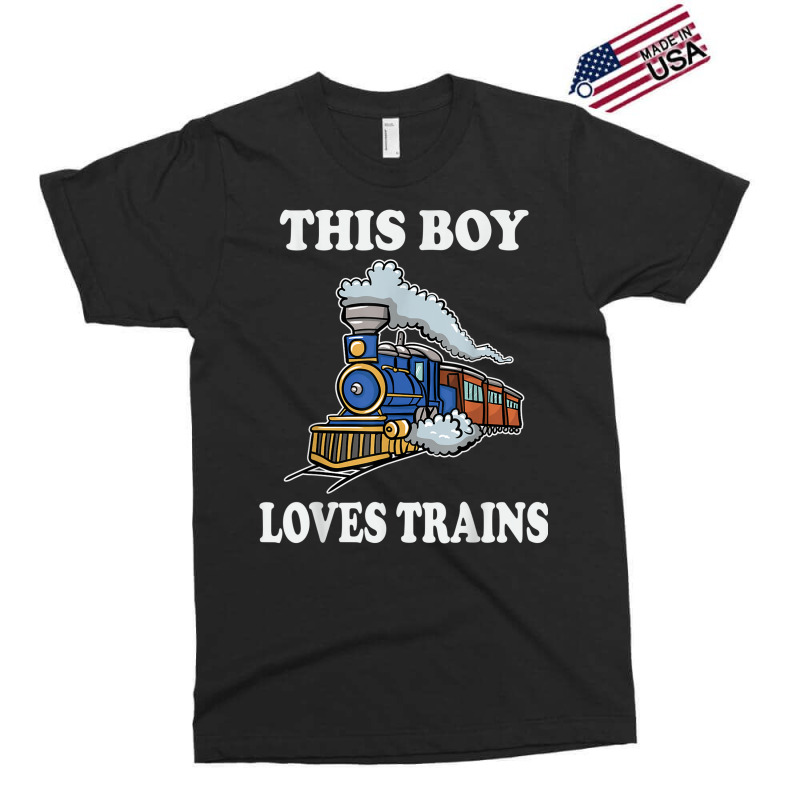 This Boy Loves Trains Gift Train Wagon Lover Gifts Exclusive T-shirt by vandoi | Artistshot