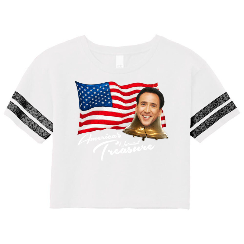 America's National Treasure   White Text Scorecard Crop Tee by pacajelattiir | Artistshot