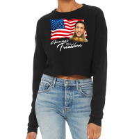 America's National Treasure   White Text Cropped Sweater | Artistshot