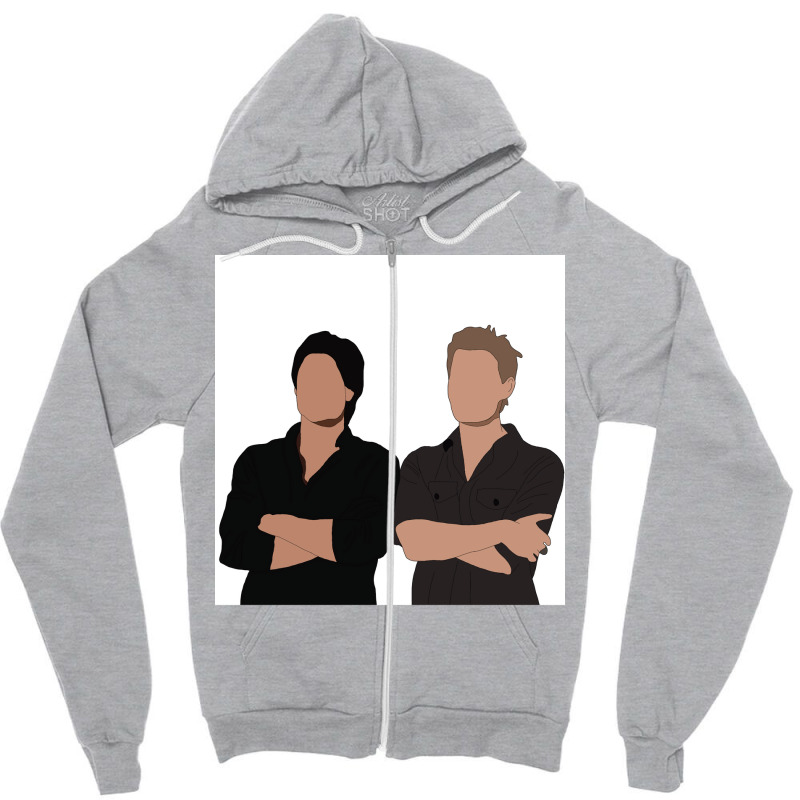 Salvatore Brothers Poster Girl Zipper Hoodie | Artistshot