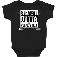 Ice Hockey Player Gift Straight Outta The Penalty Box Shirt Baby Bodysuit | Artistshot