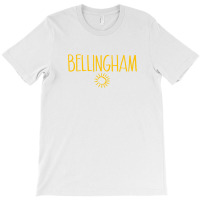 Bellingham Washington Drawing Of Sun Amber Print T-shirt | Artistshot