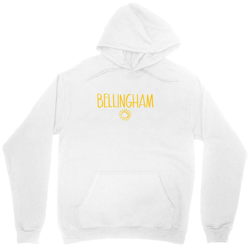 Bellingham Washington Drawing Of Sun Amber Print Unisex Hoodie | Artistshot