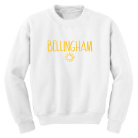 Bellingham Washington Drawing Of Sun Amber Print Youth Sweatshirt | Artistshot