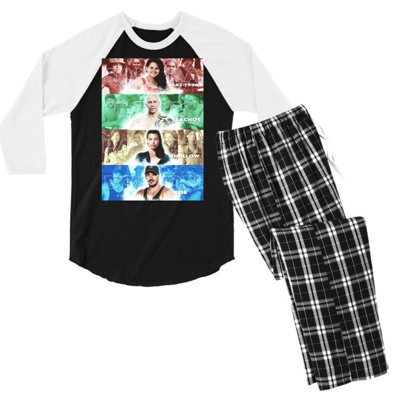 Survivor Mount Rushmore Poster Aesthetic Men's 3/4 Sleeve Pajama Set | Artistshot