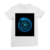 Vegvisir Jormungandr World Serpent  Funny Cool Ladies Fitted T-shirt | Artistshot