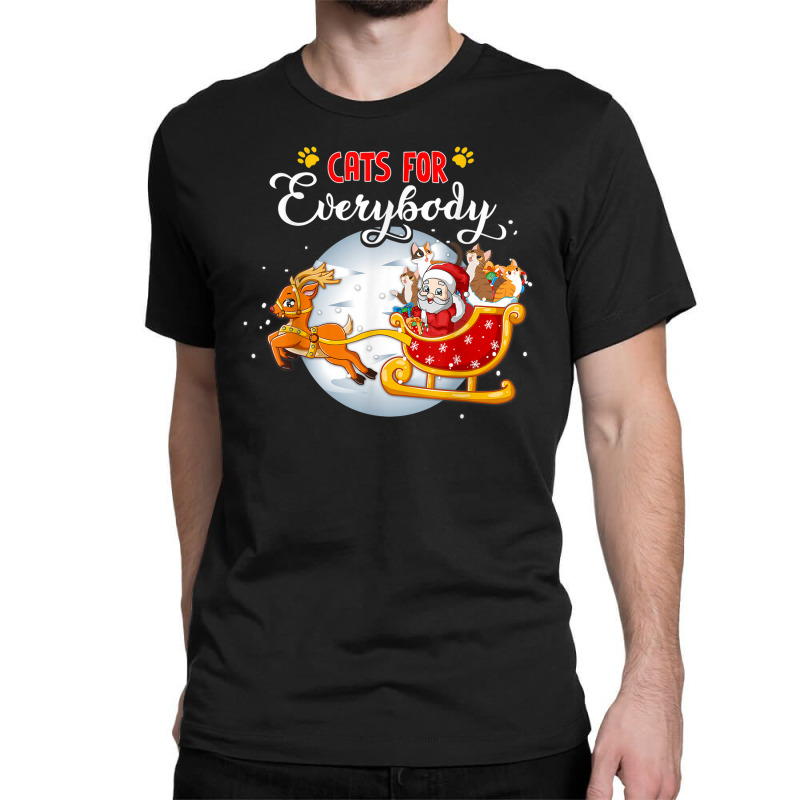 Cats For Everybody Funny Christmas For Cat Santa Lover Classic T-shirt | Artistshot