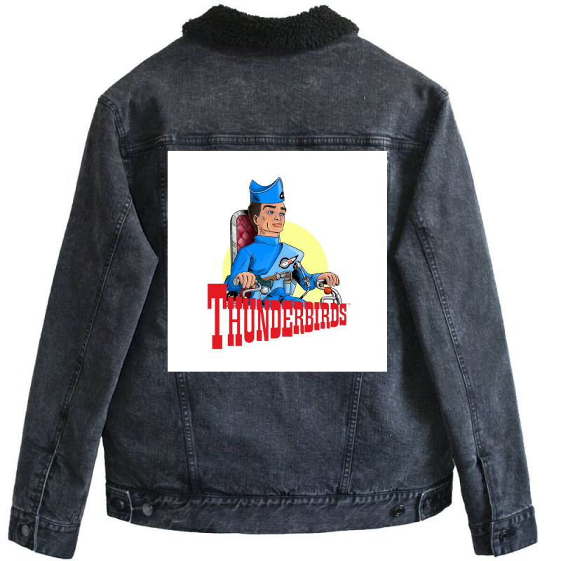 Thunderbirds Classic Tracy Poster Unisex Sherpa-lined Denim Jacket | Artistshot