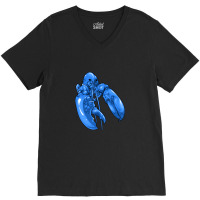 Blue Lobster Jumpscare Meme Drawing Graphique V-neck Tee | Artistshot