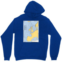 Uk Shipping Forecast Map  Blue Nostalgia Cute Unisex Hoodie | Artistshot