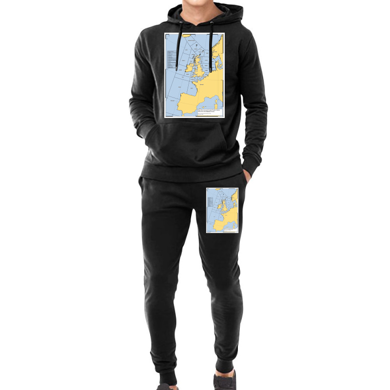 Uk Shipping Forecast Map  Blue Nostalgia Cute Hoodie & Jogger Set | Artistshot