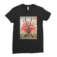 Ancient Japanese Culture Sakura Cherry Blossom Katana Sword Ladies Fitted T-shirt | Artistshot