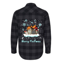 Christmas Merry Fluffmas Christmas Cat Christmas Present Flannel Shirt | Artistshot