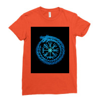 Vegvisir Jormungandr World Serpent  Quote 80s Ladies Fitted T-shirt | Artistshot