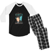 Norm Mac Vintage Look Fan Design Men's 3/4 Sleeve Pajama Set | Artistshot