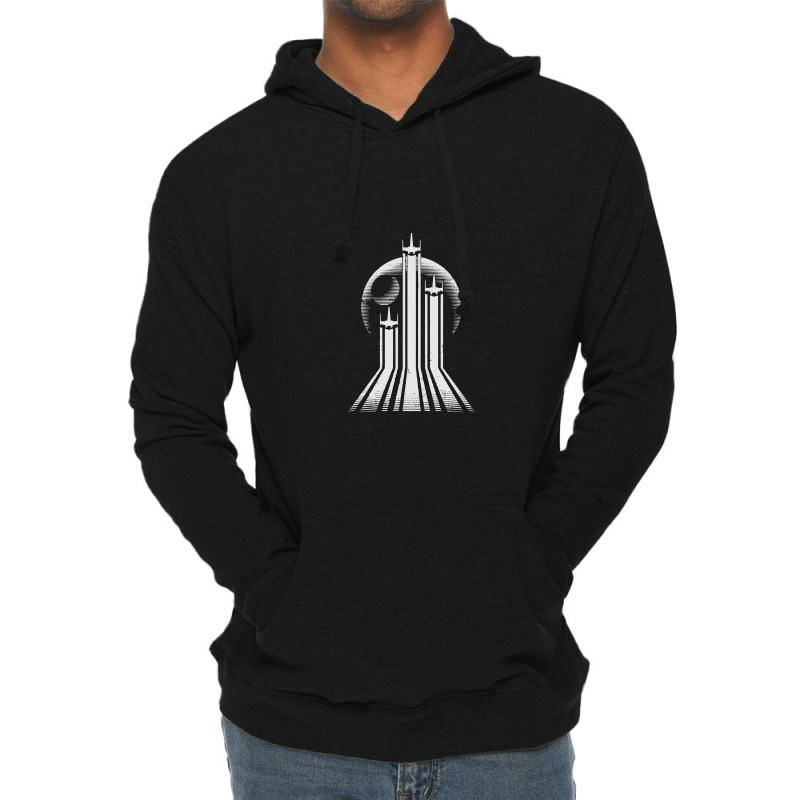 Retro Galactic   White Print Lightweight Hoodie | Artistshot