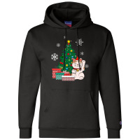 Lucky Cat Around The Christmas Tree Lucky Cat Champion Hoodie | Artistshot