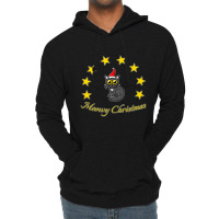 Meowy Christmas   Christmas With Cat Lightweight Hoodie | Artistshot