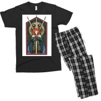 Warrior Woman Surrounded By Swords  80s Nature Men's T-shirt Pajama Set | Artistshot