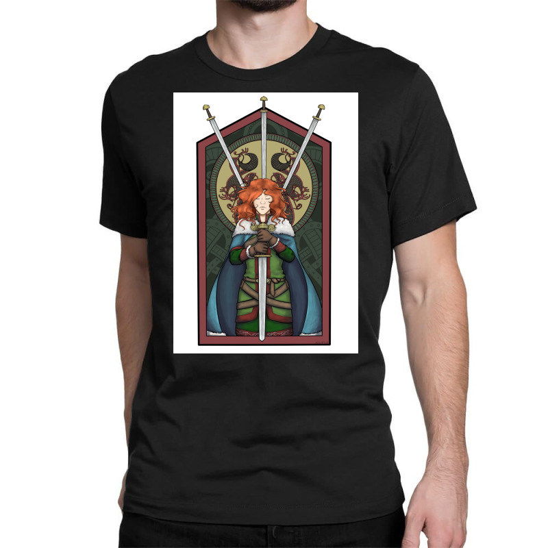 Warrior Woman Surrounded By Swords  80s Nature Classic T-shirt | Artistshot