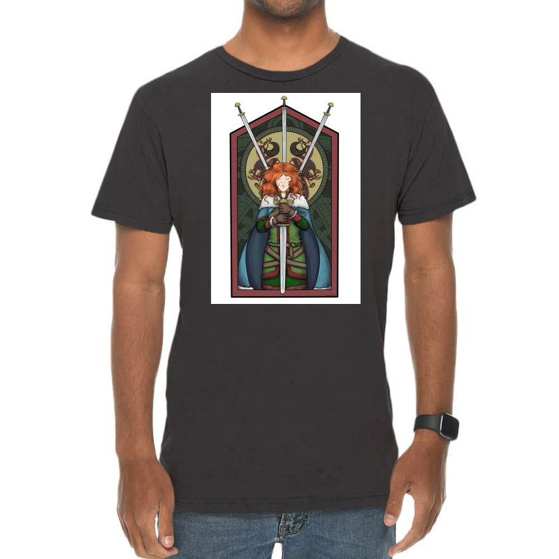 Warrior Woman Surrounded By Swords  80s Nature Vintage T-shirt | Artistshot