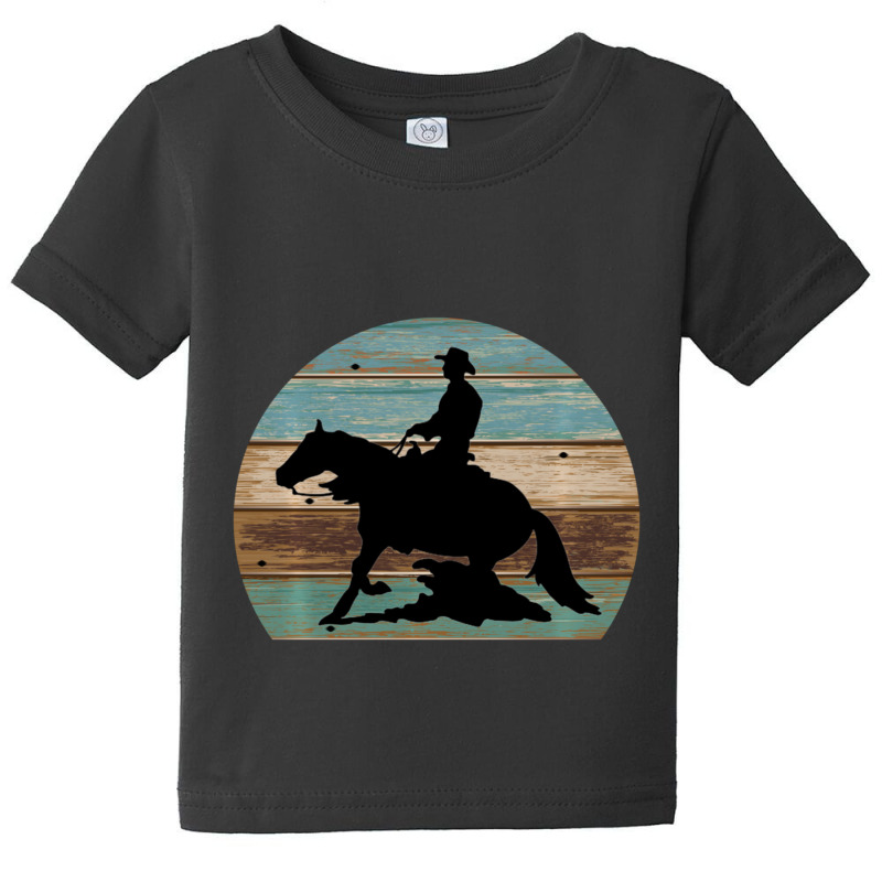 Limited Edition Western Cowboy Reining Horse Sliding Stop Vintage Styl Baby Tee | Artistshot