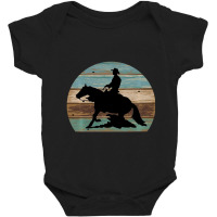 Limited Edition Western Cowboy Reining Horse Sliding Stop Vintage Styl Baby Bodysuit | Artistshot