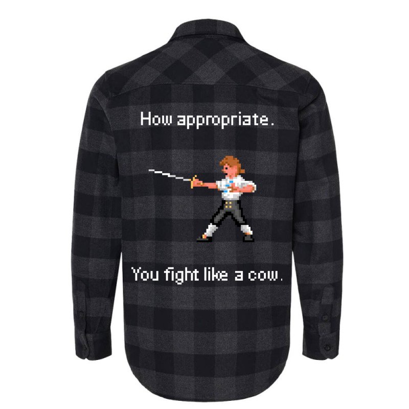 How Appropriate You Fight Like A Cow Flannel Shirt by MeganArtist | Artistshot