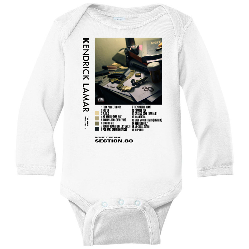 Kendrick Lamar - Section.80 Long Sleeve Baby Bodysuit by BLAVK | Artistshot