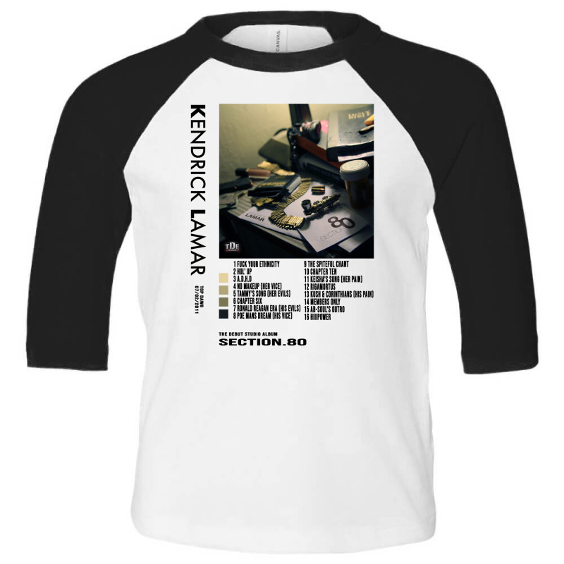 Kendrick Lamar - Section.80 Toddler 3/4 Sleeve Tee by BLAVK | Artistshot