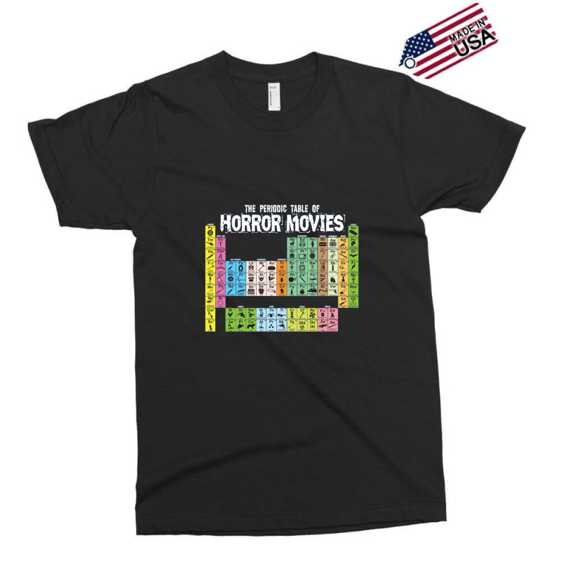 The Periodic Table Of Horror Movies Science Exclusive T-shirt | Artistshot