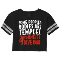 Womens Some People's Bodies Are Temples Mine Is A Dive Bar V Neck T Sh Scorecard Crop Tee | Artistshot