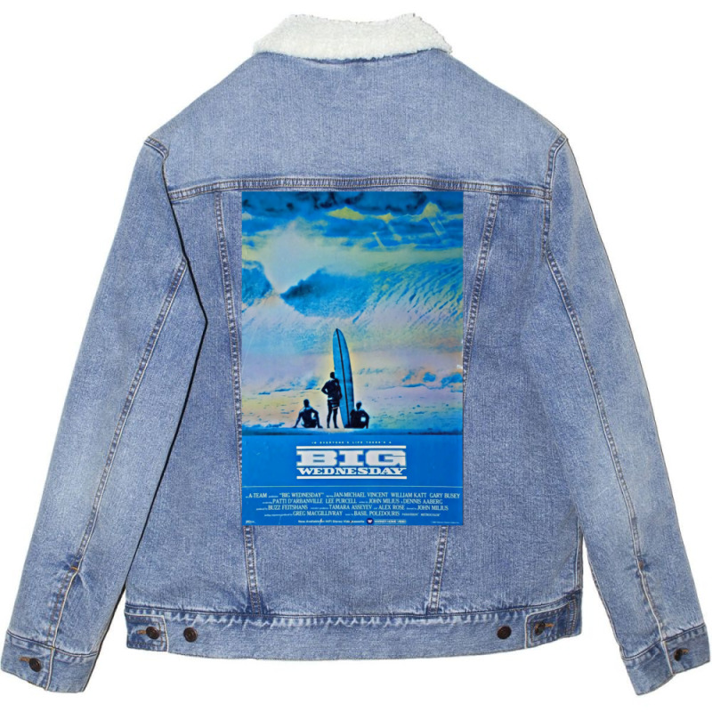 Big Wednesday Movie Poster Unisex Sherpa-lined Denim Jacket | Artistshot