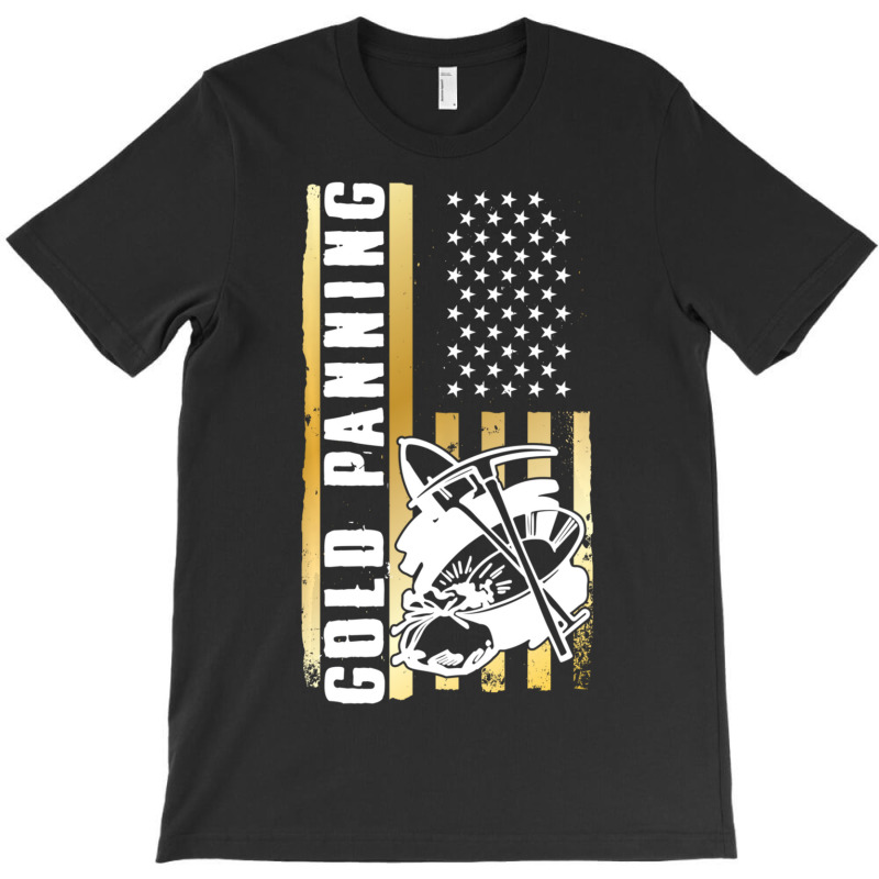 Limited Edition American Flag Gold Panning Gold Miner Treasure Hunting T-Shirt by Bostic Walling | Artistshot