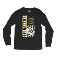 Limited Edition American Flag Gold Panning Gold Miner Treasure Hunting Long Sleeve Shirts | Artistshot