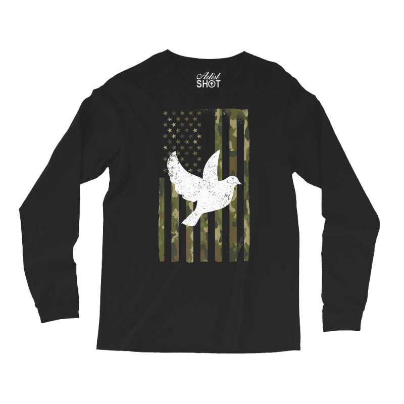 Hot Trend American Hunt Doves Hunting Camouflage Usa Flag Long Sleeve Shirts | Artistshot