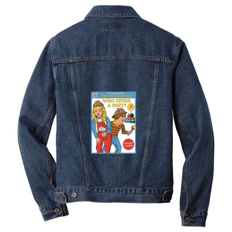 Who Gives A Shit   Funny Men Denim Jacket | Artistshot