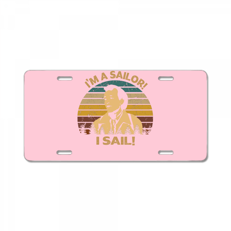 Retro What About Bob Films   I'm A Sailor! I Sail! License Plate | Artistshot