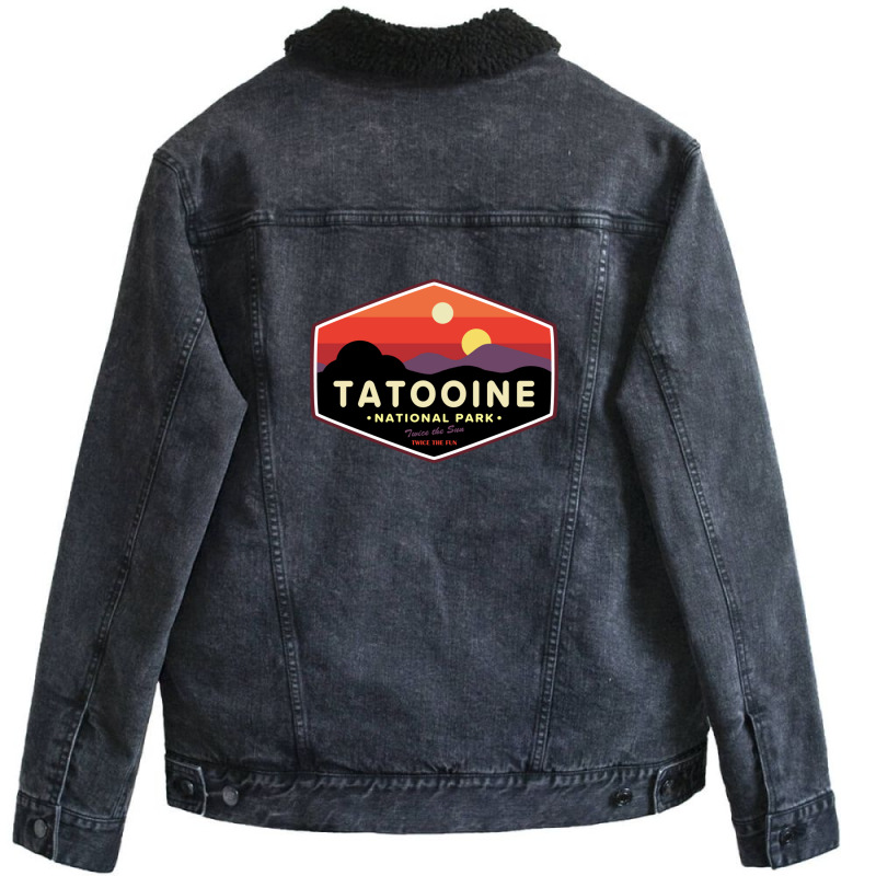 Tatooine National Park 1 Unisex Sherpa-Lined Denim Jacket by MeganCangelosi | Artistshot