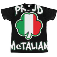 Mctalian Irish And Italian Pride Shamrock St Patricks Day Graphic T-shirt | Artistshot