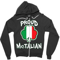 Mctalian Irish And Italian Pride Shamrock St Patricks Day Zipper Hoodie | Artistshot