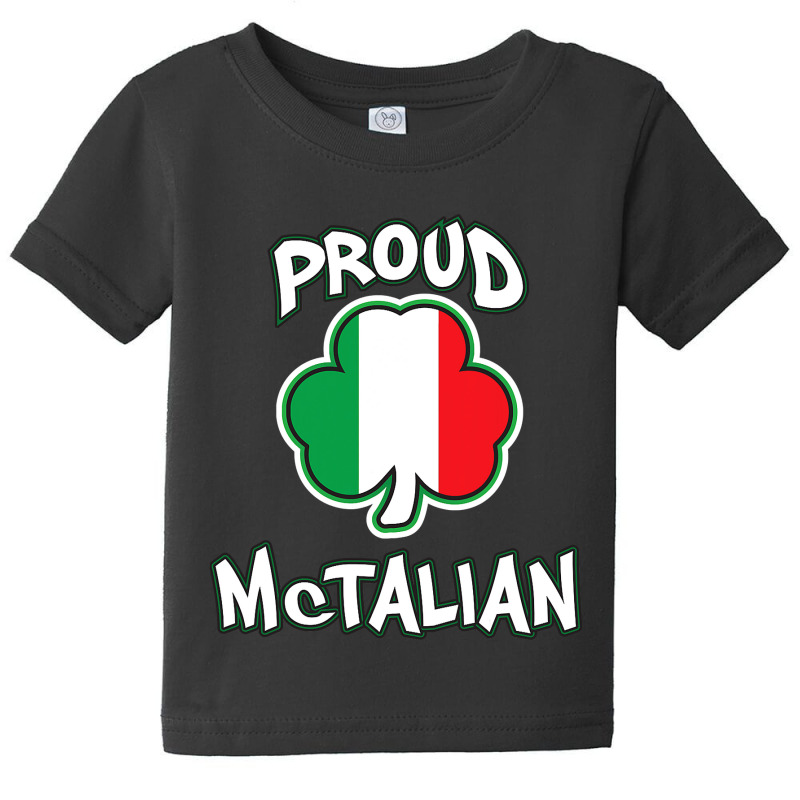 Mctalian Irish And Italian Pride Shamrock St Patricks Day Baby Tee | Artistshot