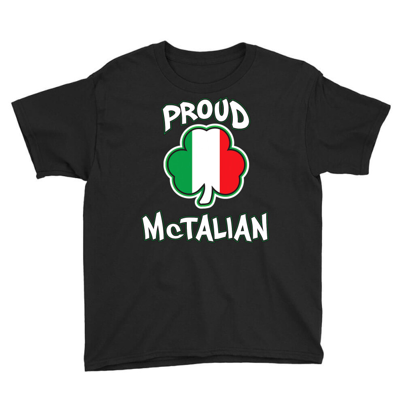 Mctalian Irish And Italian Pride Shamrock St Patricks Day Youth Tee | Artistshot