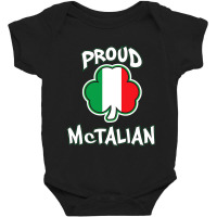 Mctalian Irish And Italian Pride Shamrock St Patricks Day Baby Bodysuit | Artistshot