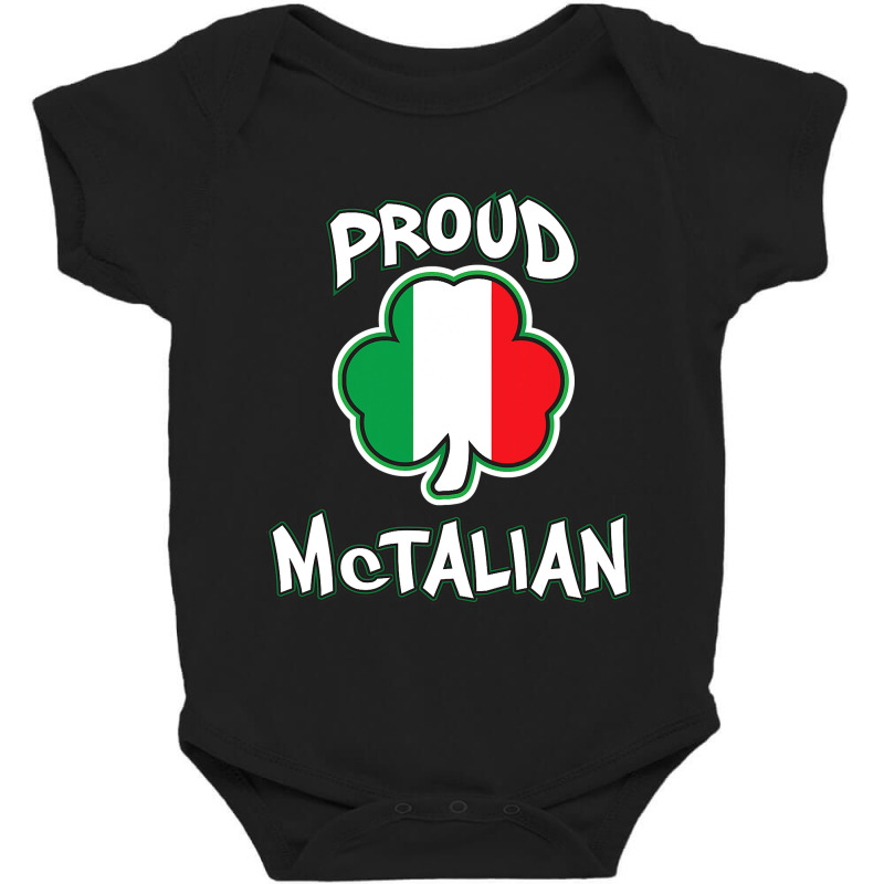 Mctalian Irish And Italian Pride Shamrock St Patricks Day Baby Bodysuit | Artistshot