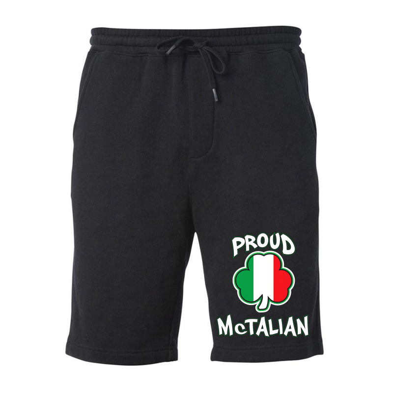 Mctalian Irish And Italian Pride Shamrock St Patricks Day Fleece Short | Artistshot