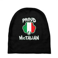 Mctalian Irish And Italian Pride Shamrock St Patricks Day Baby Beanies | Artistshot