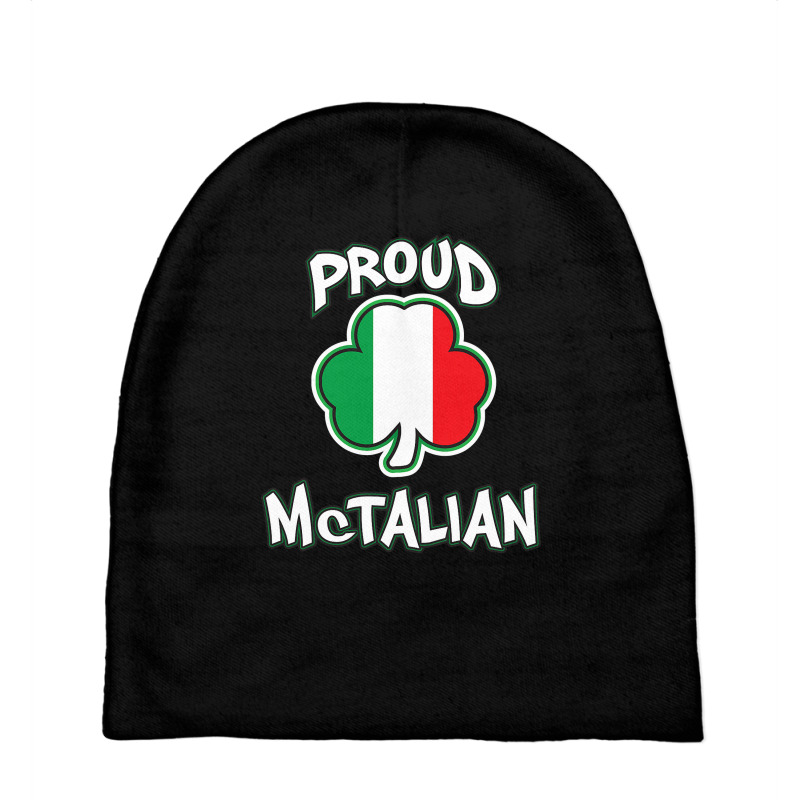 Mctalian Irish And Italian Pride Shamrock St Patricks Day Baby Beanies | Artistshot