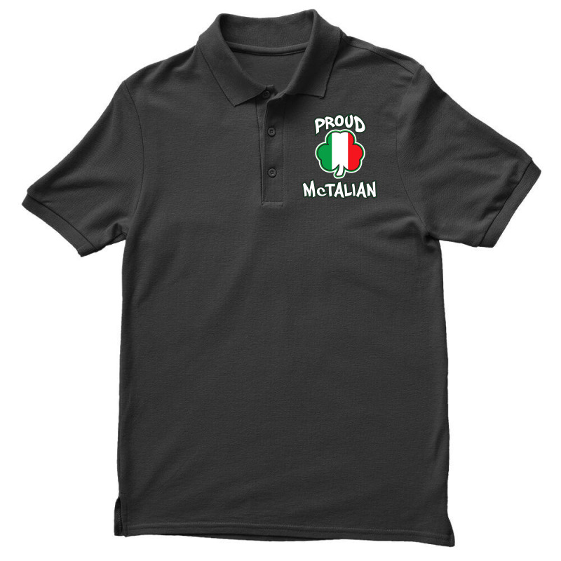 Mctalian Irish And Italian Pride Shamrock St Patricks Day Men's Polo Shirt | Artistshot