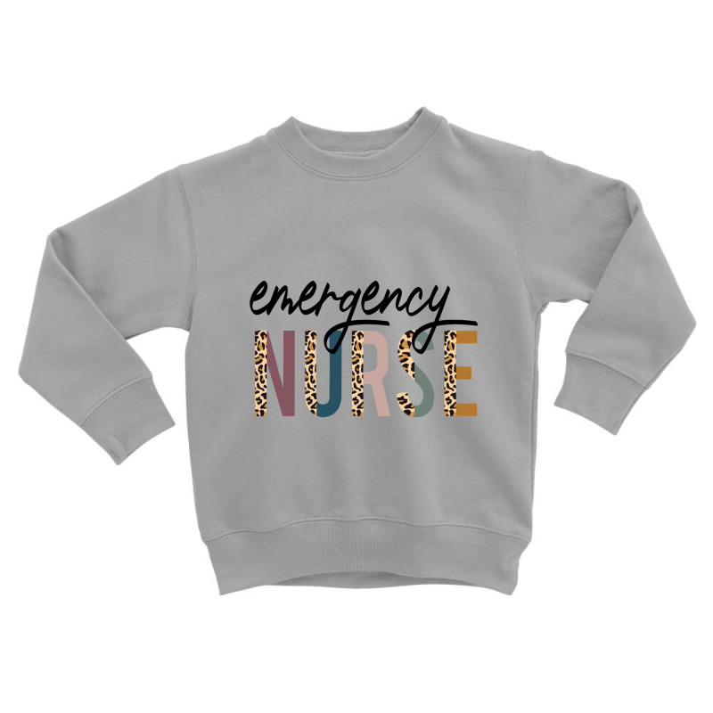 Emergency Nurse Leopard Nurse Gift Toddler Sweatshirt | Artistshot